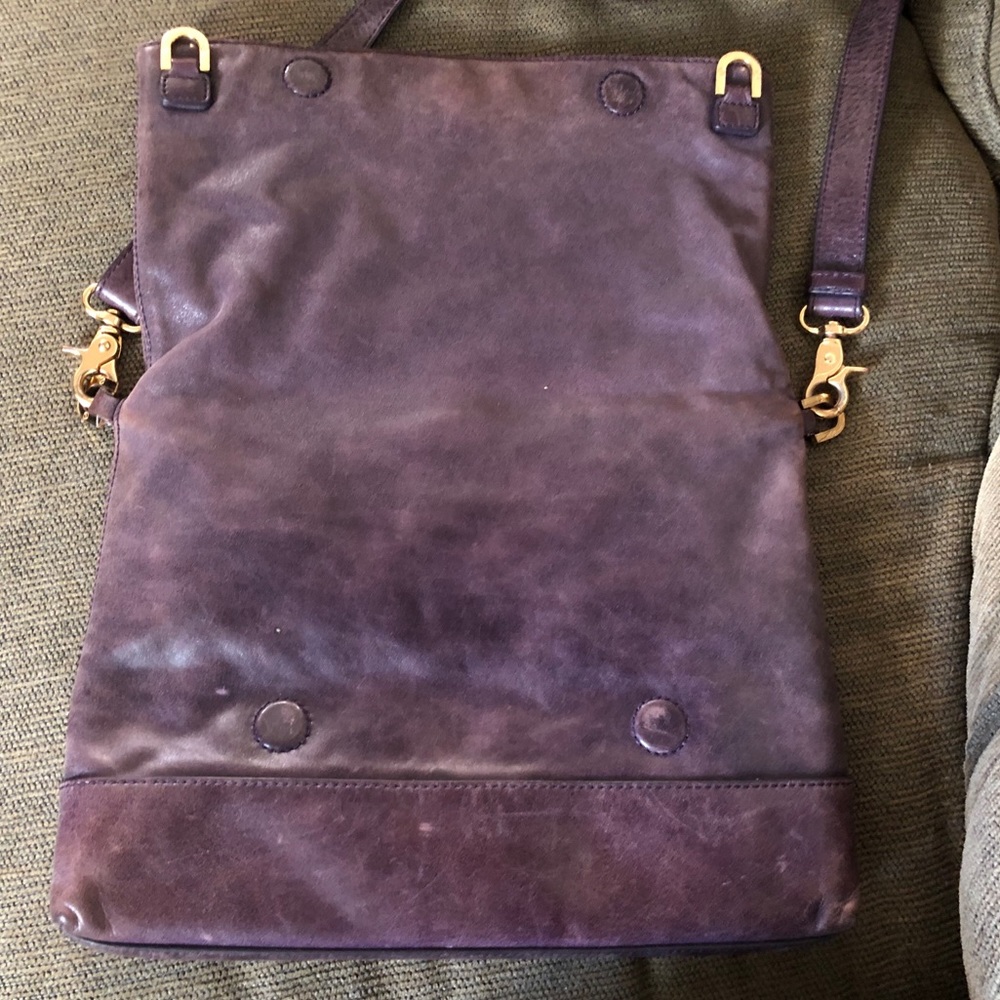 Auth Tory Burch Purple Crossbody Flap Over Bag - Picture 7 of 14